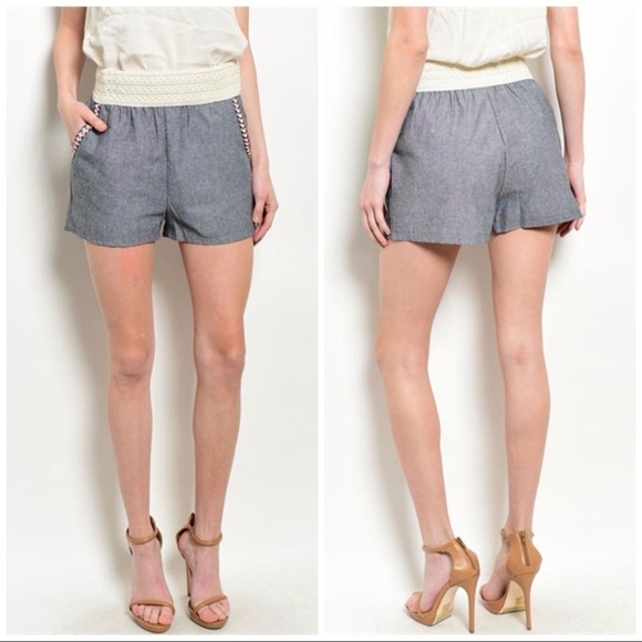 Heidays chambray shorts MAGENTA/Pink - Picture 1 of 5